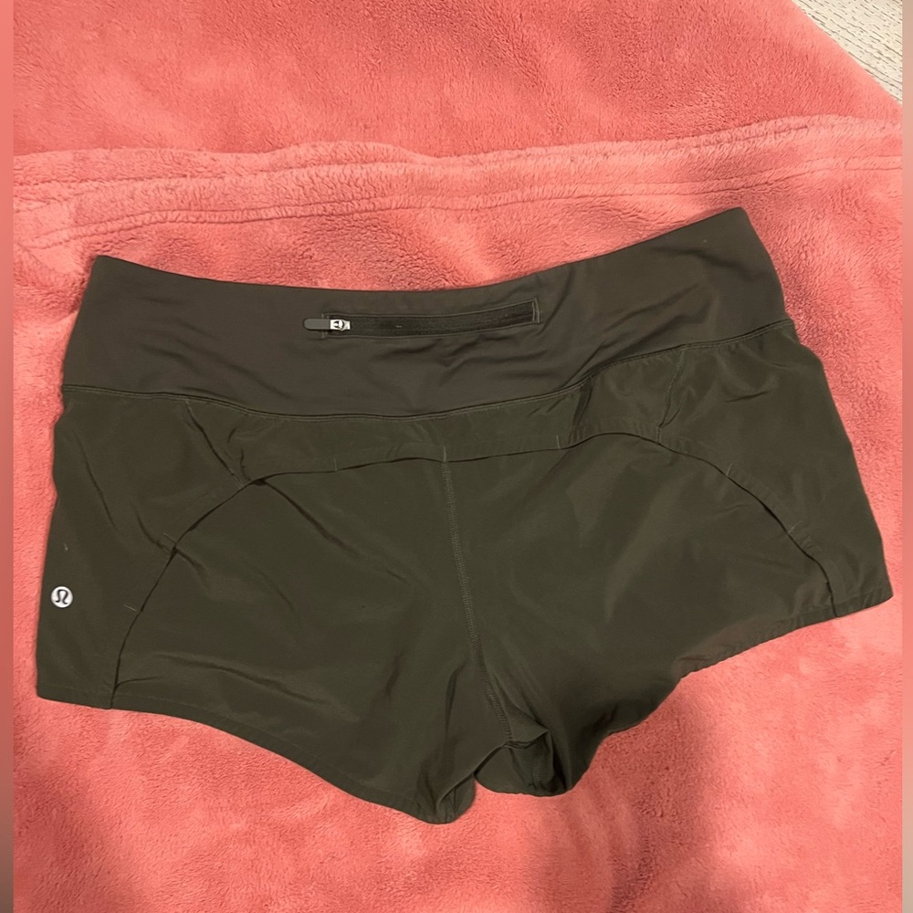 Lululemon Athletica Dark Green Athletic Shorts